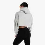 Oversized Fleece Crop Hoodie
