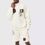 Oversized Varsity Zip Short Tracksuit